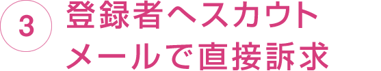 登録者へスカウトメールで直接訴求
